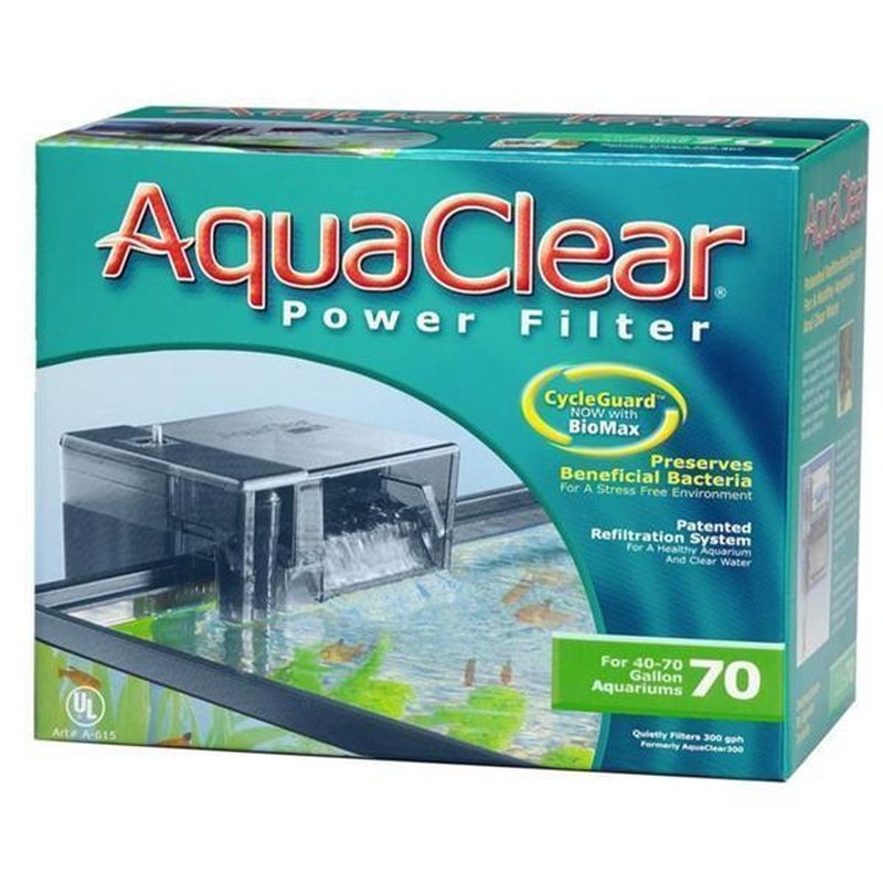 Aquaclear 70 Power Filter - High Performance Canister Filter for Aquariums (1135L/h, 40-70 Gallon) - Ideal for Freshwater & Saltwater Fish Tanks, Planted Aquariums, and Turtle Habitats