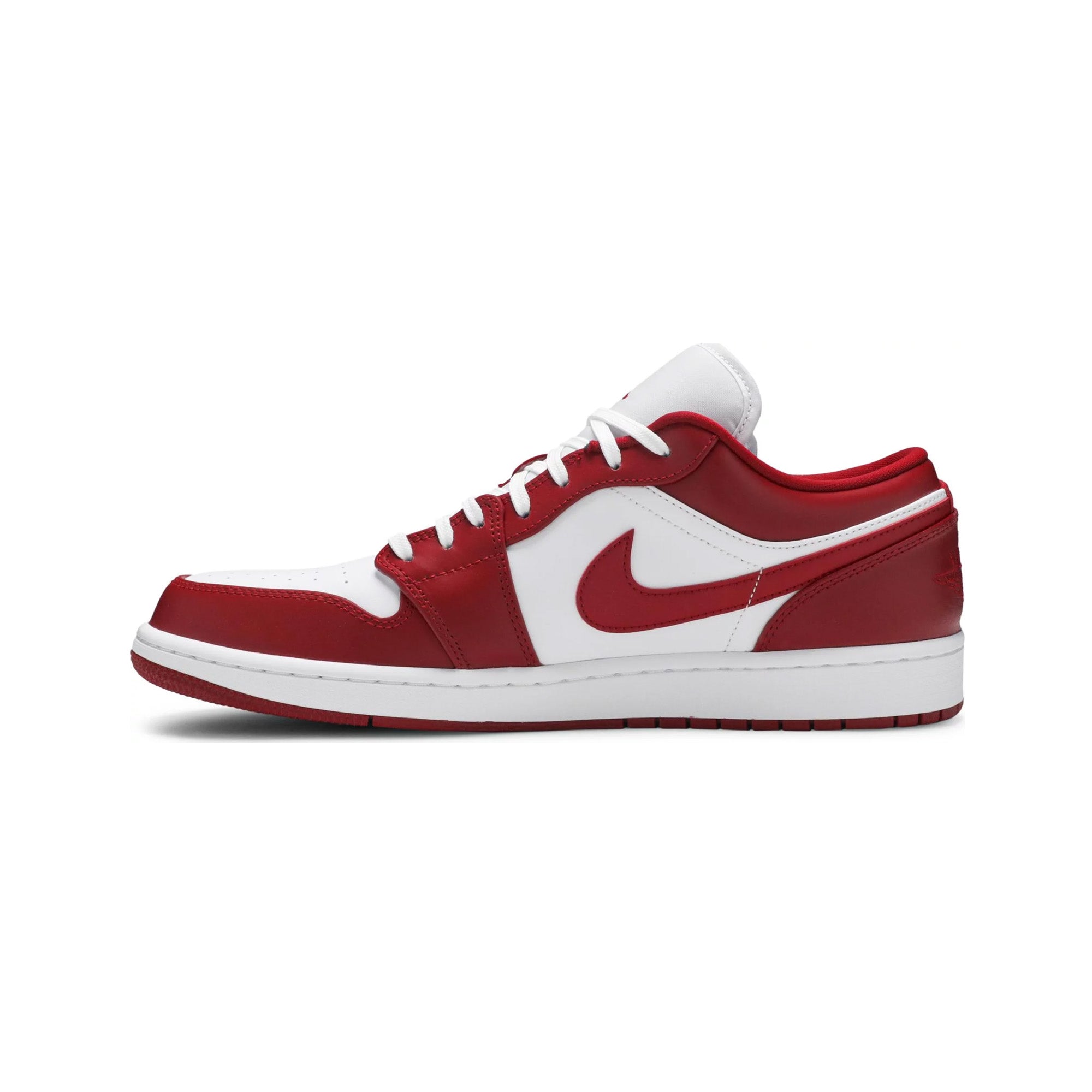 Air Jordan 1 Low 'Gym Red' White Sneakers - Men's Basketball Shoes for Casual Wear & Street Style