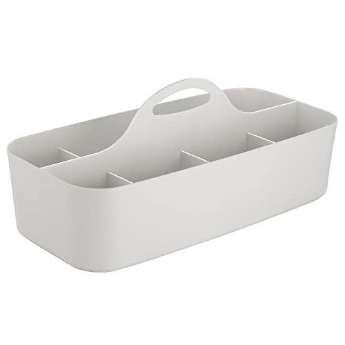 3NH® Clarity Cosmetic Organizer Tote - Light Gray Makeup Storage Bag for Vanity Cabinet | Portable Beauty Products Organizer for Travel & Home Use