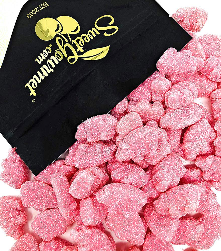 SweetGourmet Sour Strawberry Gummy Pigs Candy - 1lb Bulk Bag | Mini Pig Shaped Chewy Candy for Kids & Adults | Perfect for Birthday Parties, Halloween Treats & Movie Night Snacks