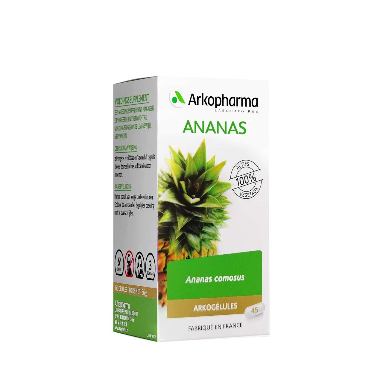 Arkocaps Pineapple Extract Dietary Supplement - Natural Digestive Aid & Enzyme Support for Healthy Digestion | Perfect for Post-Meal Comfort & Bloating Relief