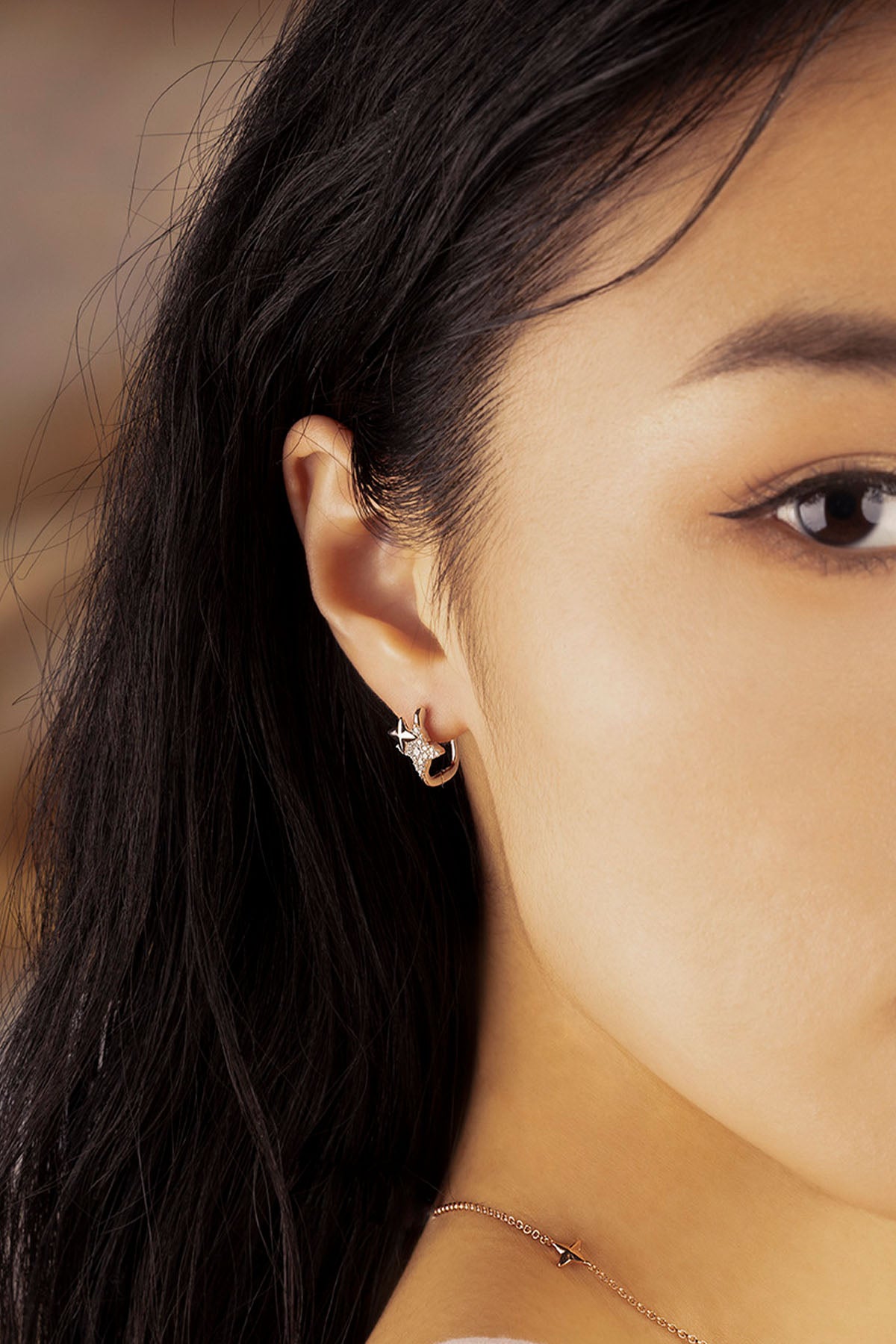 Meteorites Silver Square Hoop Earrings for Women - Sterling Silver 925 Minimalist Geometric Earrings - Perfect for Everyday Wear, Office & Date Night