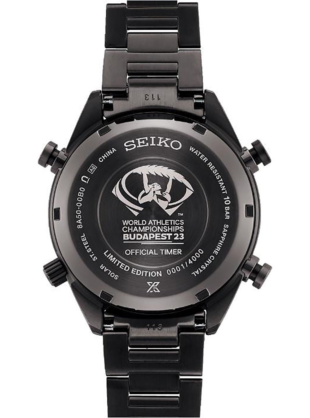 SEIKO PROSPEX SPEEDTIMER 1/100 Second Solar Chronograph Watch - Limited Edition SBER007 for World Athletics Championships Budapest 2023 | Made in Japan JDM | Perfect for Sports Enthusiasts & Collectors