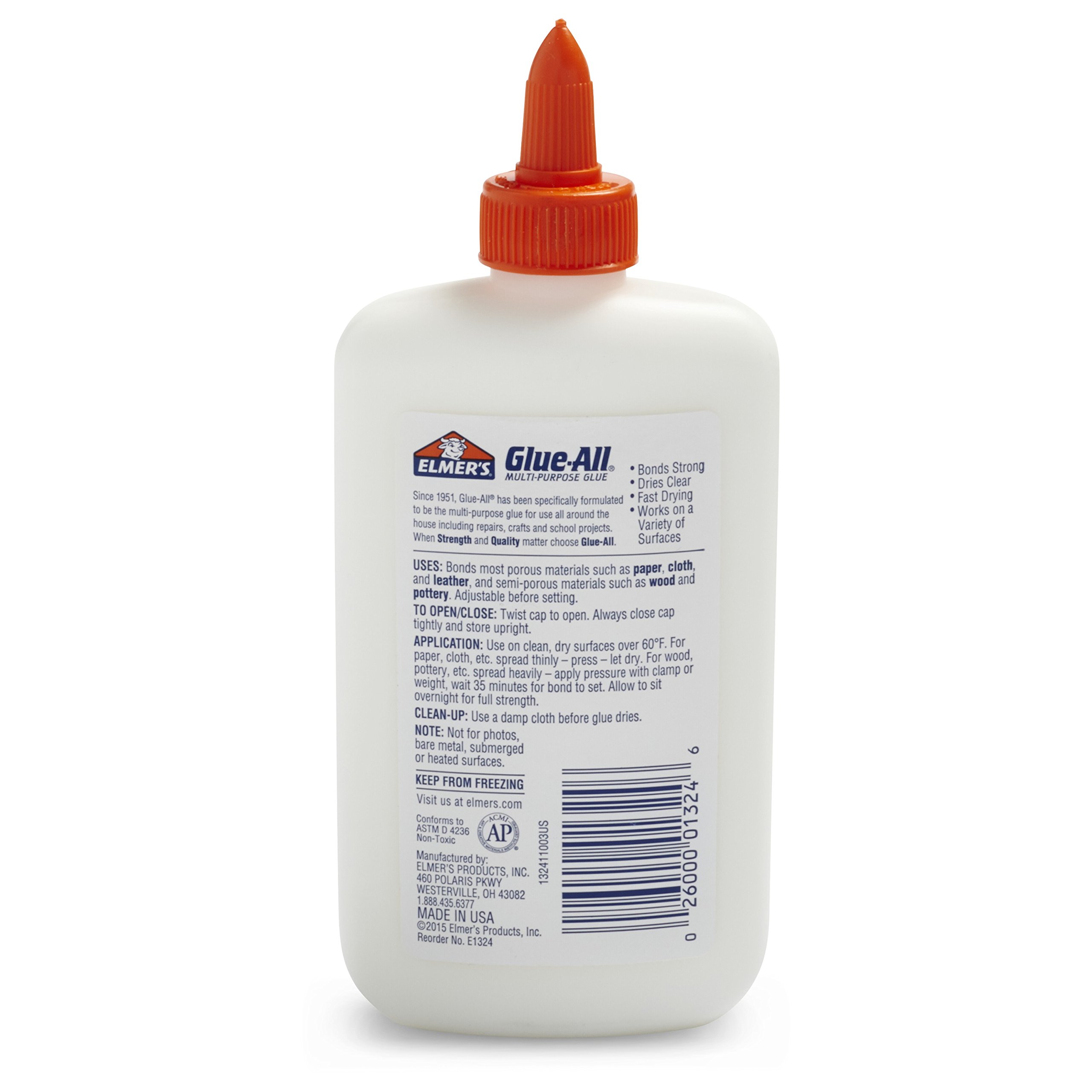 Elmer's Glue-All Multi-Purpose Liquid Adhesive | Extra Strong Bonding | 7.625 oz (1 Count) | Perfect for School Projects, Crafts, Woodworking & Home Repairs | E1324