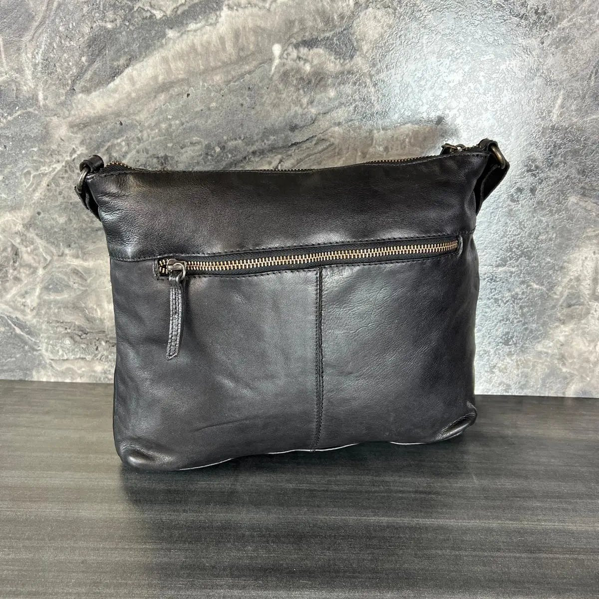 MET Genuine Leather Crossbody Bag for Women with Dual Zipper Pockets - Perfect for Travel, Work & Everyday Use