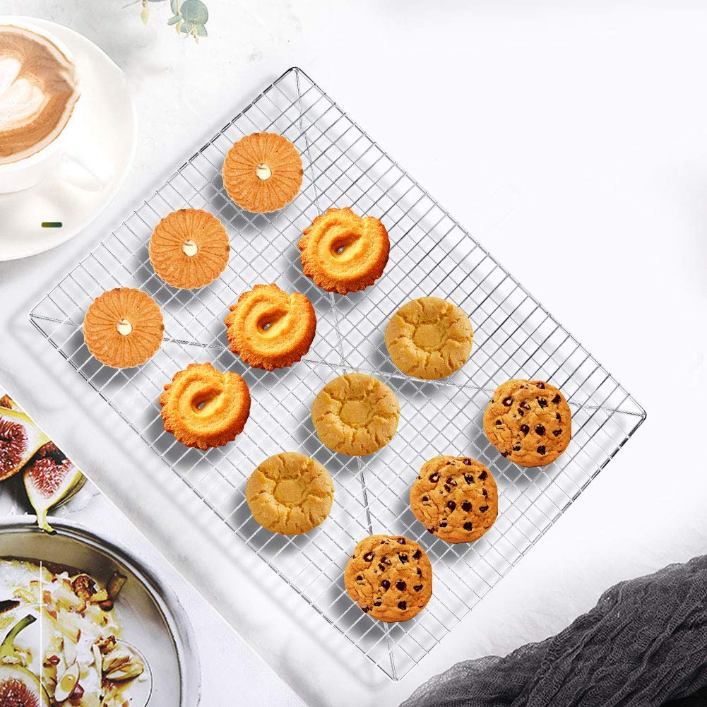 Yosoo 3-Tier Non-Stick Stainless Steel Cooling Rack for Baking - 46x33x2.8cm Heavy Duty Wire Rack for Cakes, Cookies, Breads, Pastries - Perfect for Home Kitchen & Professional Bakeries