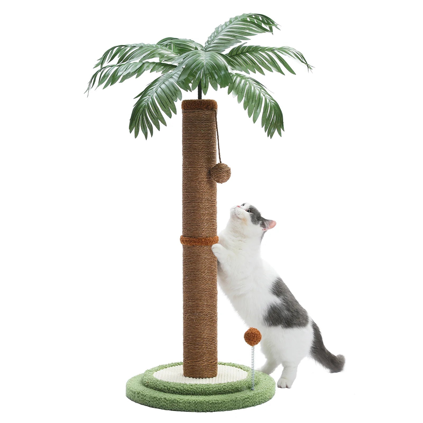 86cm Cat Tree Tower with Scratching Post - Palm Tree Design for Indoor Cats - Perfect for Play, Climbing & Scratching - Durable & Stylish Cat Furniture for Home Decor