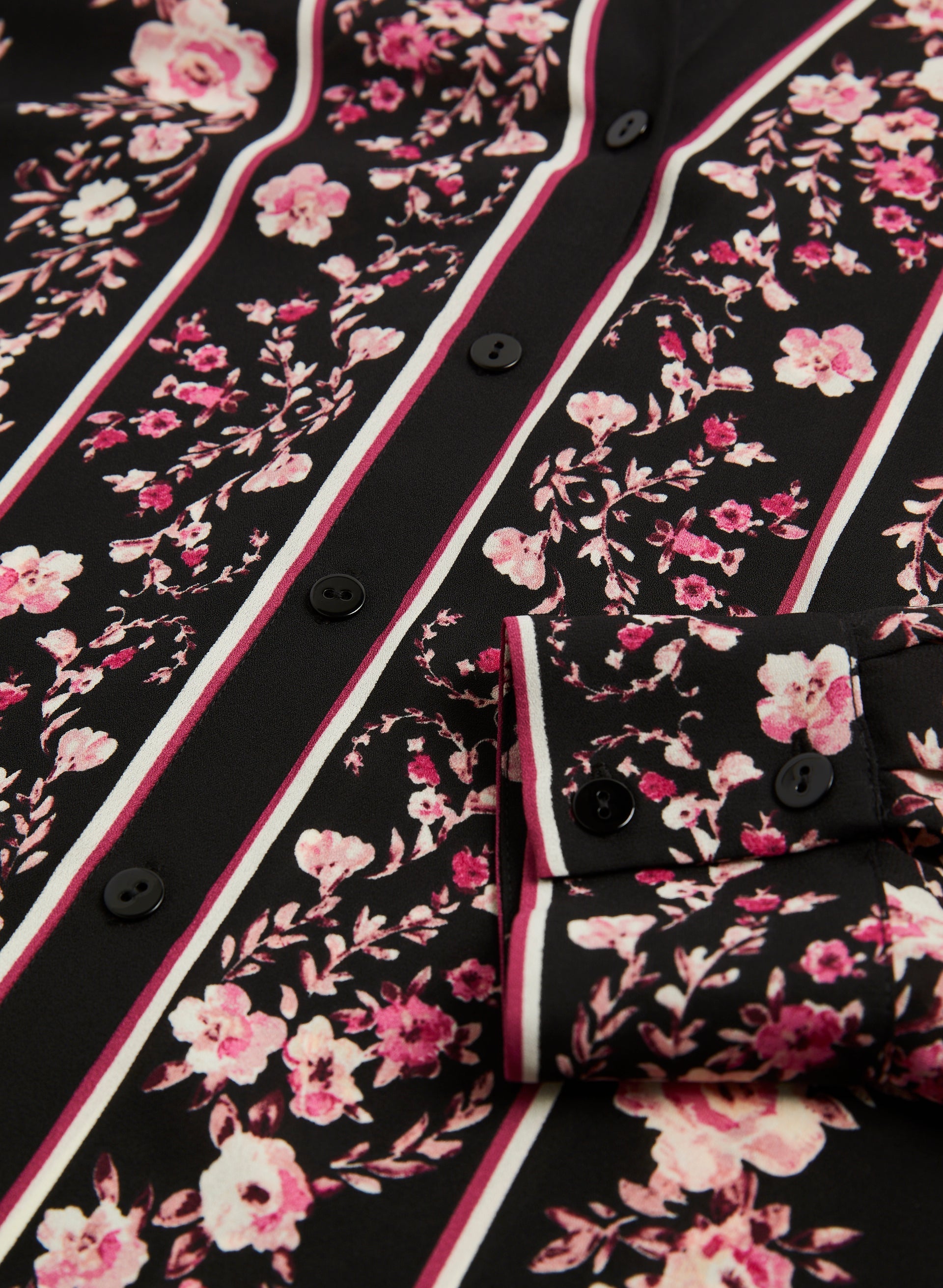 Floral Border Print Blouse for Women - Elegant Floral Pattern Top - Casual & Office Wear - Perfect for Spring & Summer Outfits