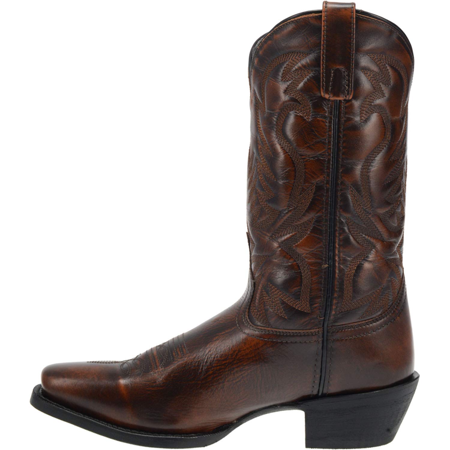 Laredo Men's Stillwater Square Toe Dress Boots - Mid Calf Western Boots for Cowboy, Work & Casual Wear - Black & Brown Leather Boots for Men