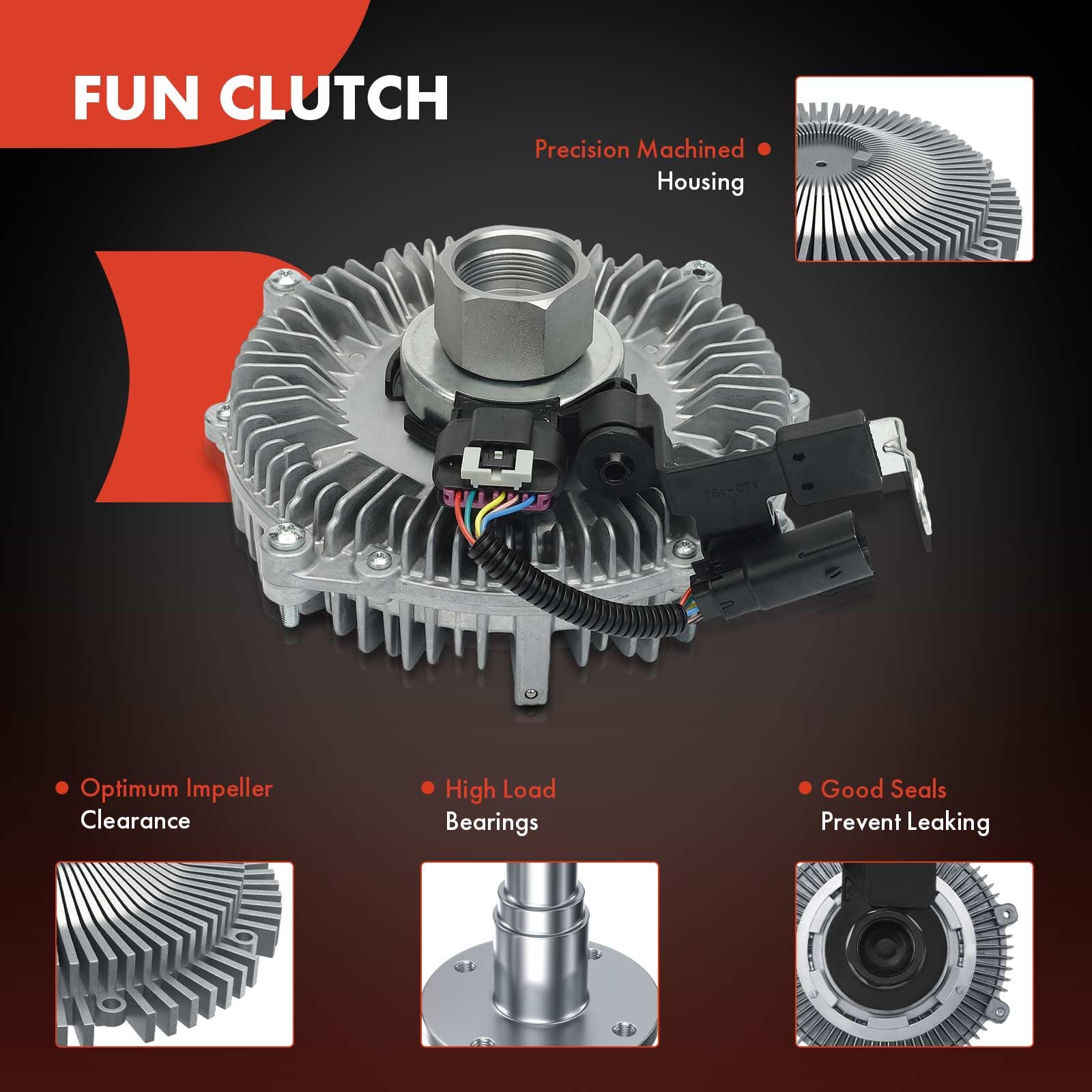 Premium Electronic Radiator Cooling Fan Clutch for Ford F-250/F-350/F-450/F-550 Super Duty (2011-2014) 6.7L Turbo Diesel - Heavy Duty Cooling Solution for Off-Road & Towing