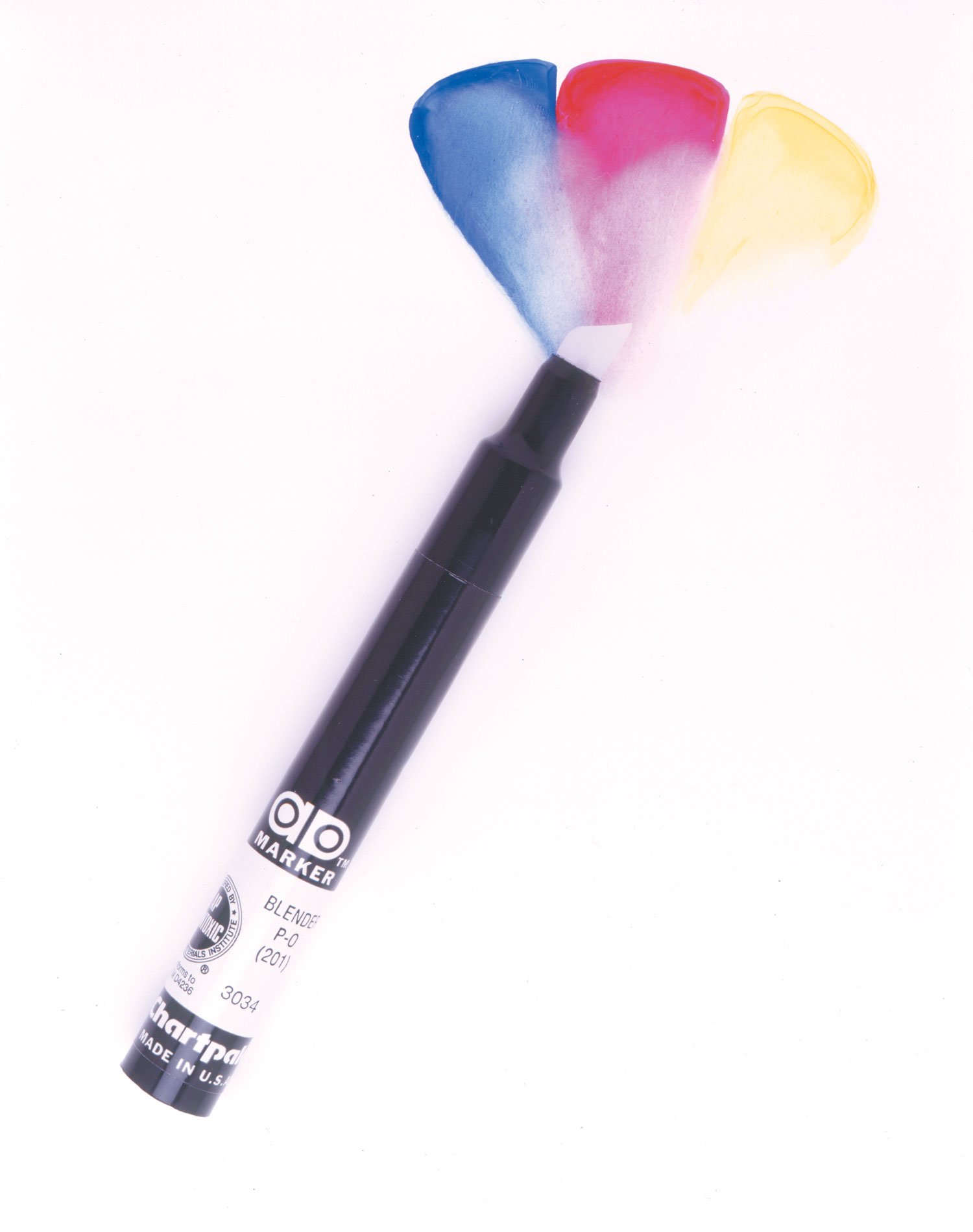 Original Chartpak AD Marker - Tri-Nib & Blender, 6-Pack for Artists & Designers