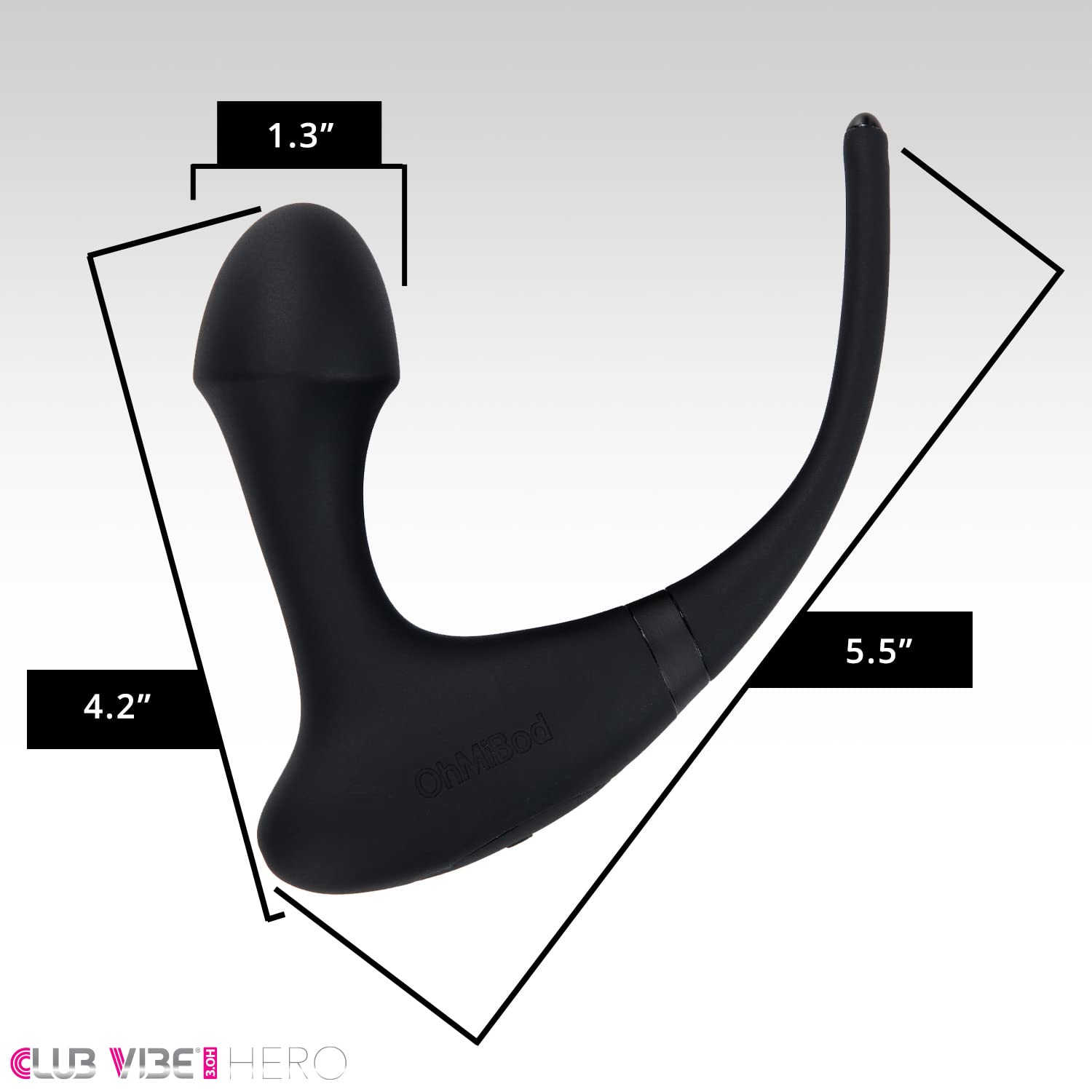 OhMiBod Club Vibe 3.OH Hero Wearable Anal Vibrator with Wireless Remote Control - Rechargeable Vibrating Butt Plug for Women & Couples - 3 Powerful Vibration Modes - Perfect for Home Use, Nightclubs & Parties (Black) - Enhance Intimacy & Spice Up Your Love Life