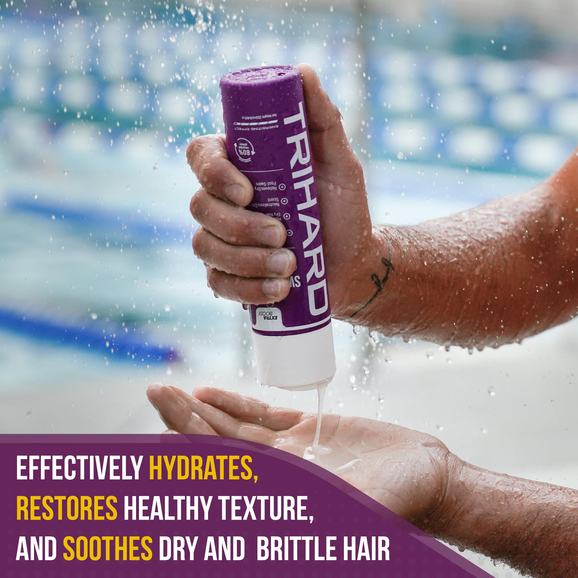 TRIHARD Elite Swim Protection Pack - Full Hair & Body Kit with Free Face Wash & Body Lotion Samples | Chlorine Protection for Swimmers | Pool, Beach & Gym Use