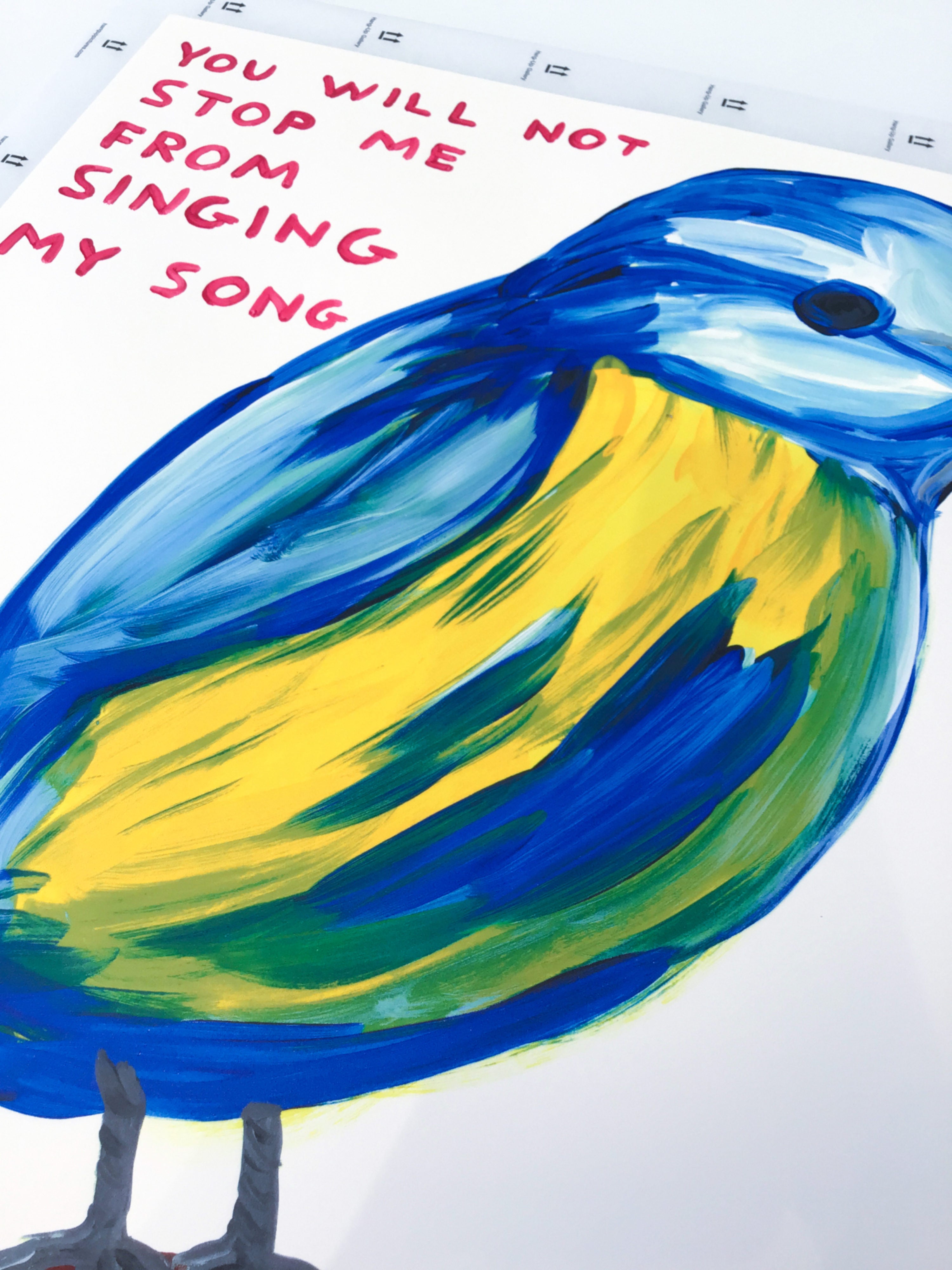 DAVID SHRIGLEY - You Will Not Stop Me From Singing My Song Art Print | Unique Wall Decor for Home & Office | Perfect Gift for Music & Art Lovers