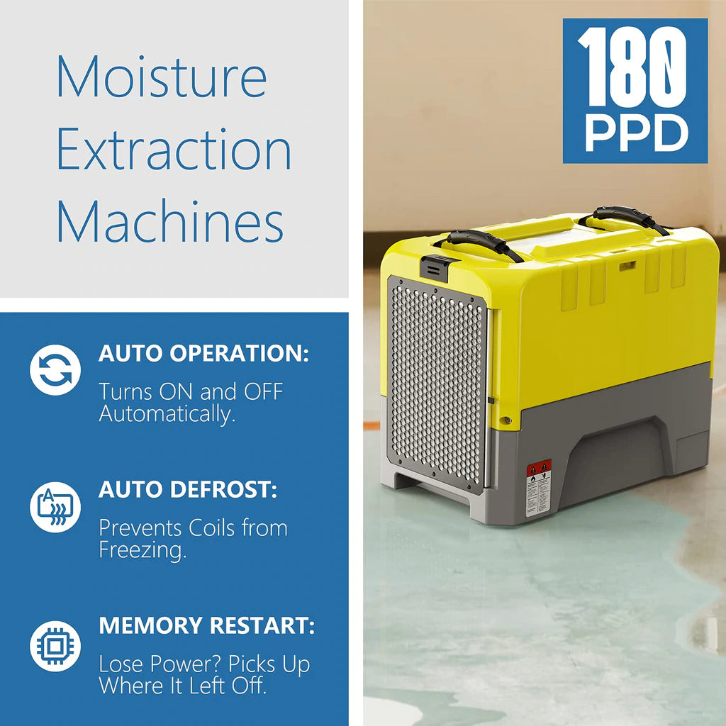 AlorAir Storm LGR Extreme Large Commercial Dehumidifier with Built-in Pump - Heavy Duty Moisture Control for Basements, Warehouses & Large Spaces