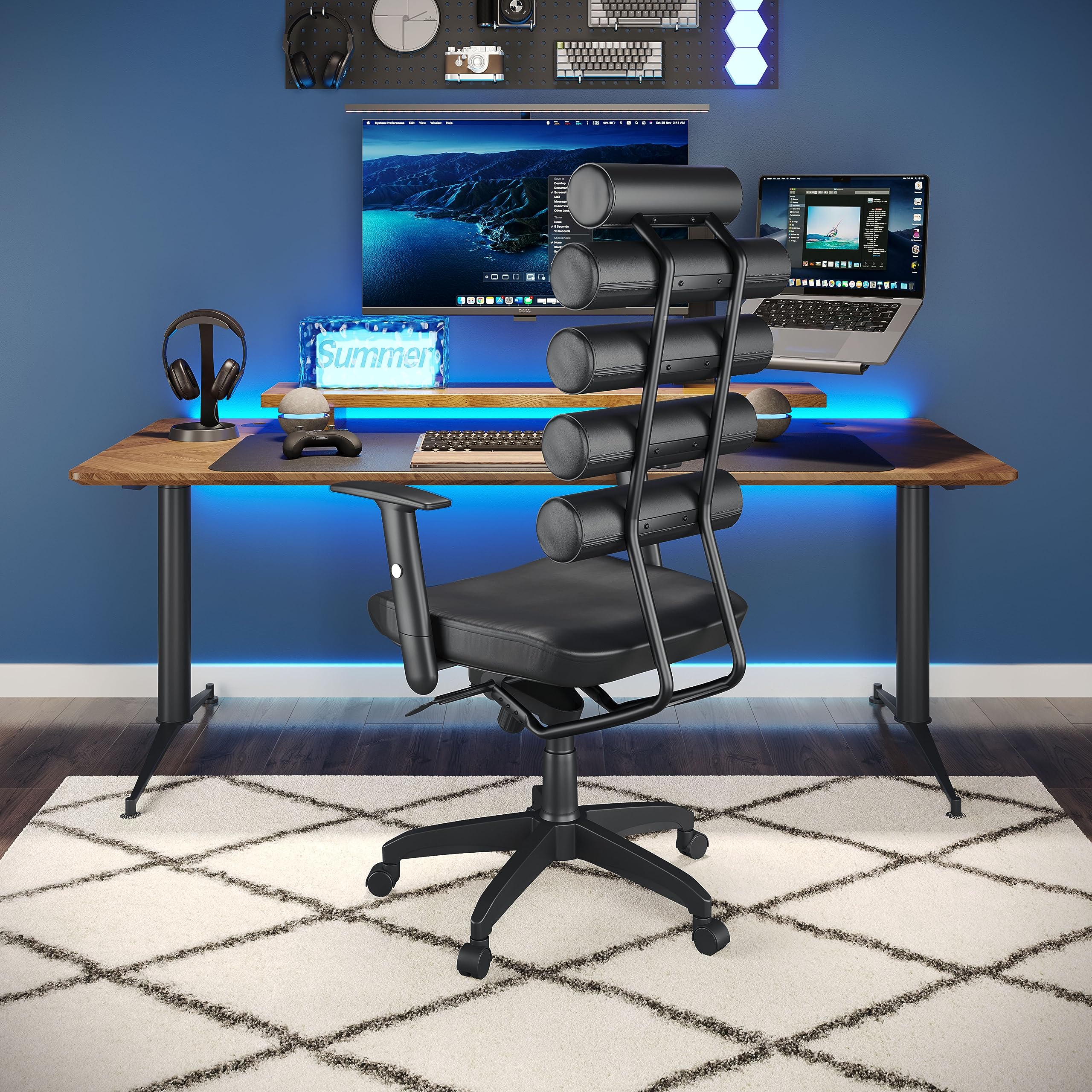 Zuo Unico Black Office Chair - Ergonomic Desk Chair for Home & Office Workspace - Comfortable Task Chair for Long Hours Sitting