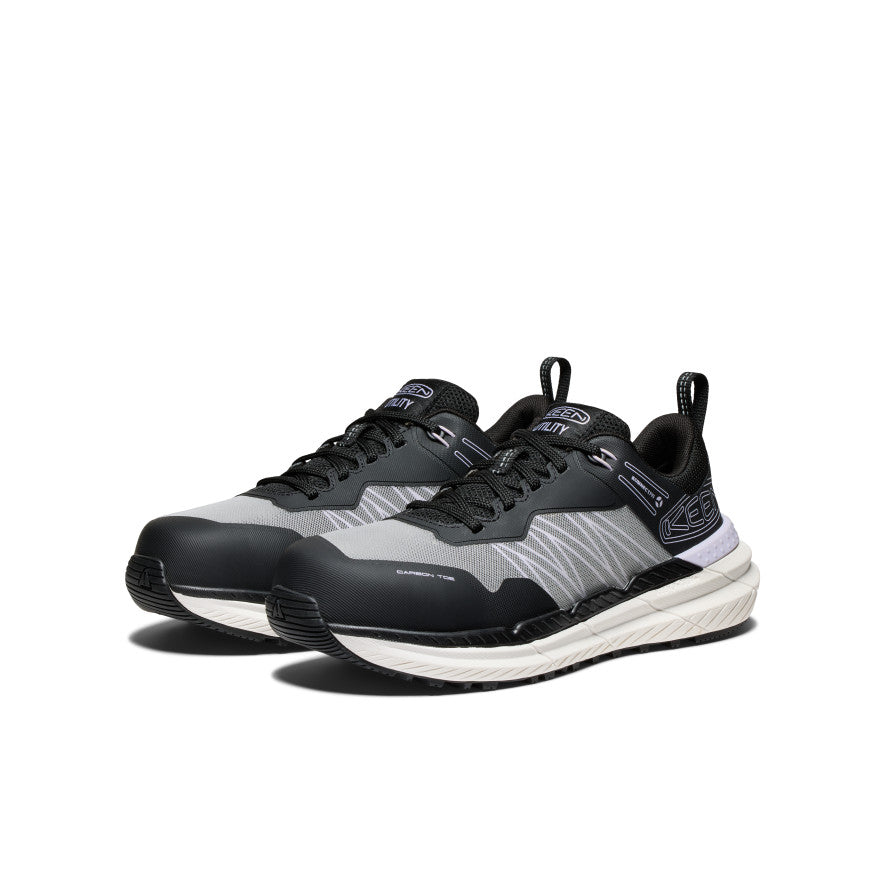 Women's Speedworks Carbon Toe Work Sneakers - Slip Resistant, Lightweight & Comfortable for Nurses, Waitresses & Healthcare Workers | Thistle/Black