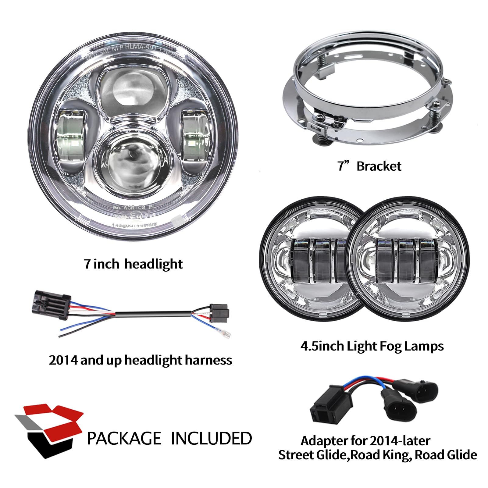 7 Inch Motorcycle LED Headlight with 4.5