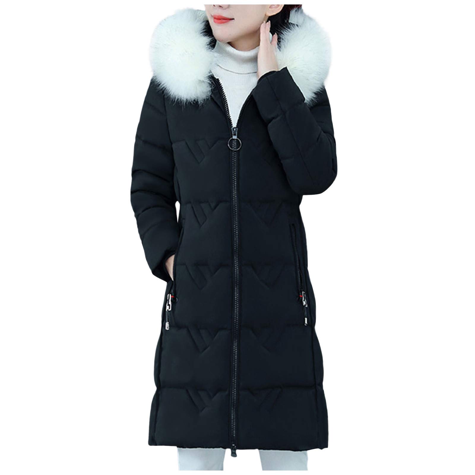 Women's Winter Hooded Padded Long Coat with Detachable Vest - Warm Outerwear for Cold Weather | Perfect for Snow, Hiking & Outdoor Activities