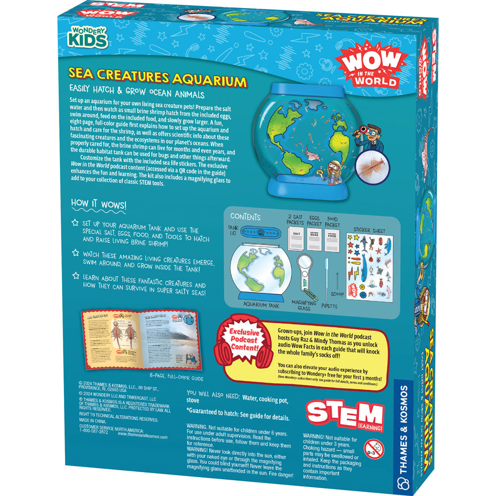Wow in the World: Sea Creatures Aquarium - Educational Marine Life Toy for Kids | Perfect for Home Decor, Classroom Learning & Ocean-Themed Parties