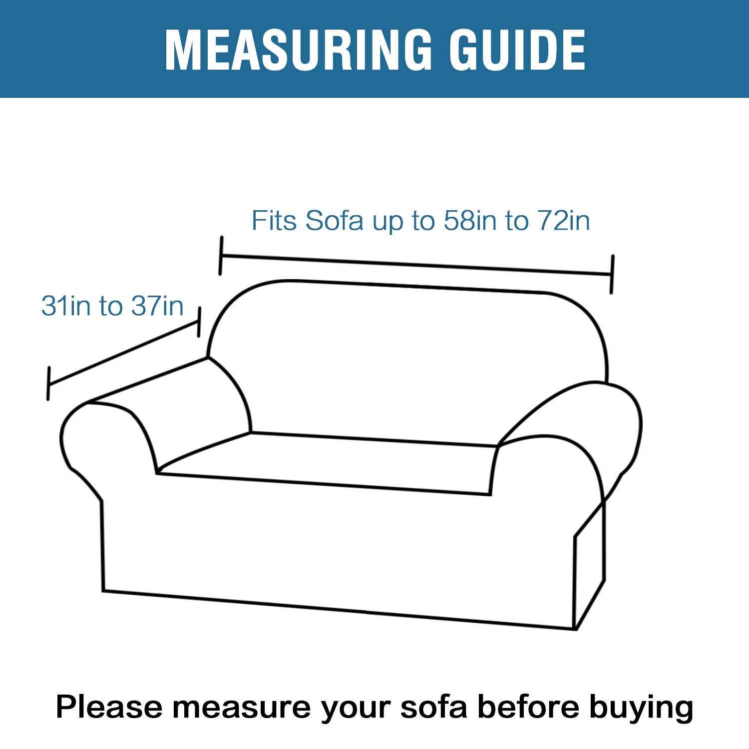 H.VERSAILTEX Velvet Stretch Sofa Covers Set - 3 Cushion Couch, Loveseat & Armchair Slipcovers (Peacock Blue) | Soft, Washable & Anti-Slip Furniture Protector for Living Room, Bedroom, Dorm Decor