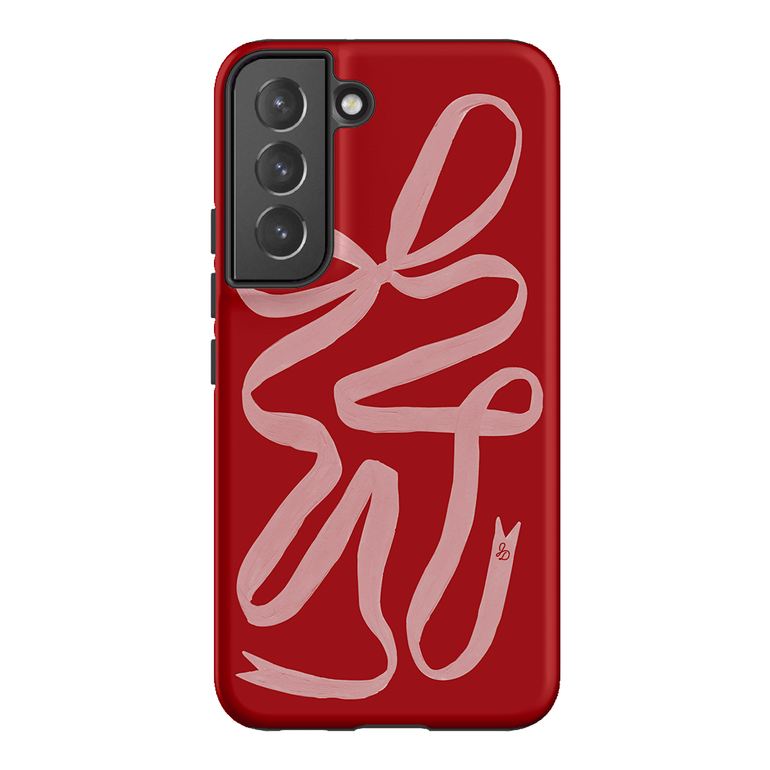 Cupid's Bow Ribbon Phone Case for iPhone & Samsung - Elegant Valentine's Day Gift for Her, Romantic Couple Accessory | Perfect for Dating, Anniversaries & Special Occasions