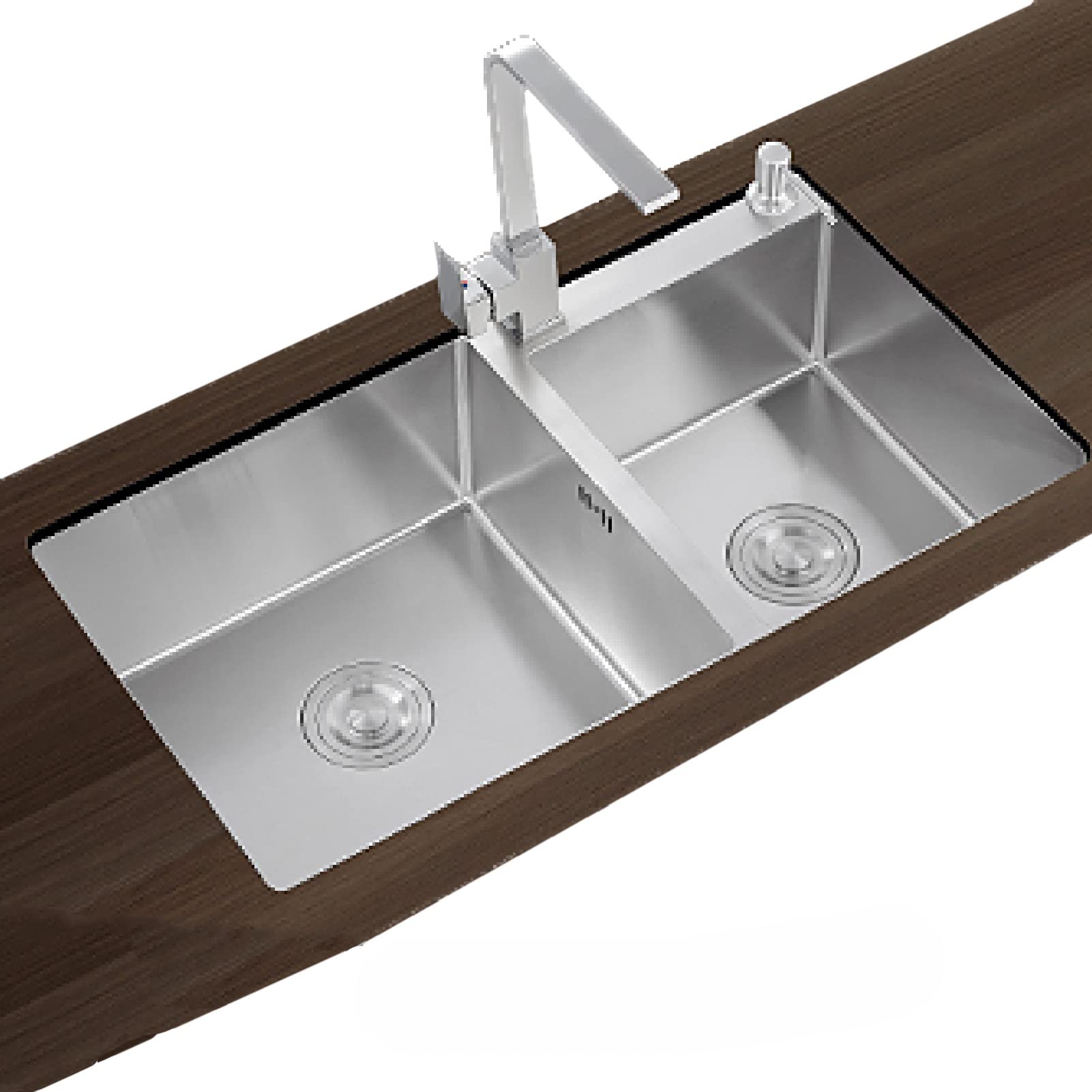 Stainless Steel Undermount Double Bowl Kitchen Sink with Workstation & Faucet Combo - Large Capacity 2-Compartment Top Mount Sink for Home Kitchens & Bars | Perfect for Meal Prep, Dishwashing & Entertaining