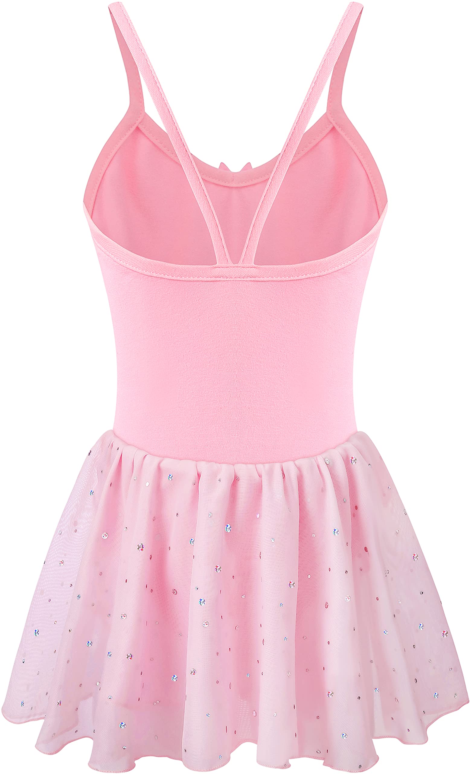 DANSHOW Girls Short Sleeve Ballet Leotard with Tutu Skirt - Kids Dance Costume for Ballet, Gymnastics & Performance