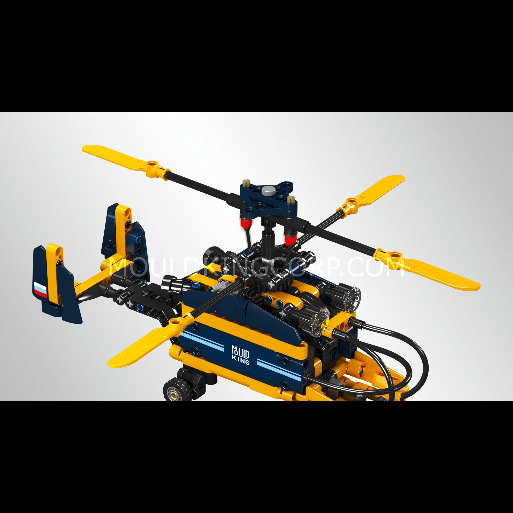 Mould King 24048 Coaxial Counter Rotating Helicopter Model Building Kit - 274 PCS STEM Toy for Kids & Adults | Perfect for Creative Play, DIY Projects & Educational Gifts