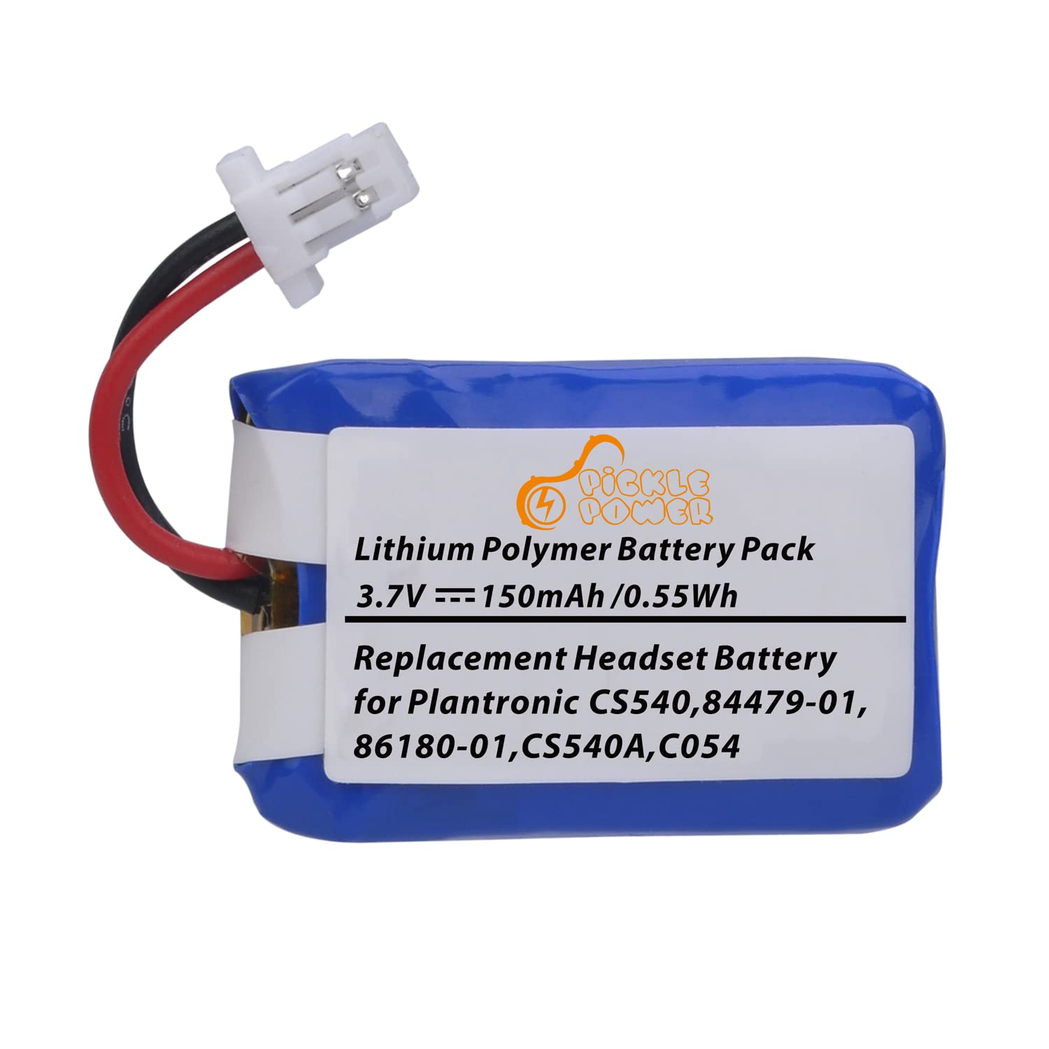 Plantronics CS540 CS540A C054 Wireless Headset Replacement Battery - 2 Pack (84479-01, 86180-01) | Long-Lasting Power for Office Headsets | Compatible with Plantronics CS540 Series Headsets for Business Calls & Conference Meetings