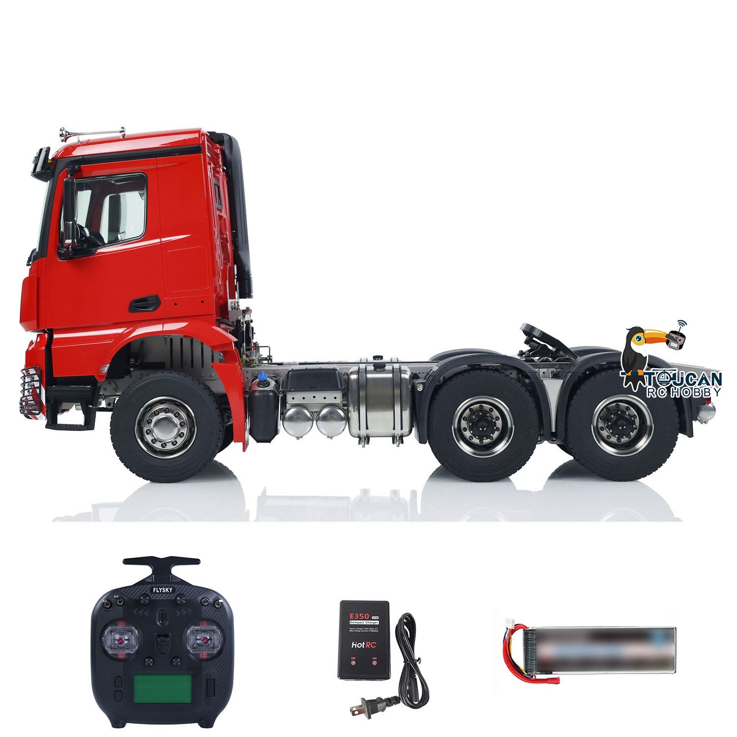 1/14 Scale Metal Chassis RC Tractor Truck - 6x6 Remote Control Car with 3-Speed Gearbox, Painted & Assembled Ready-to-Run Model K3362 - Perfect for Off-Road Racing, Construction Site Play, and RC Hobby Enthusiasts