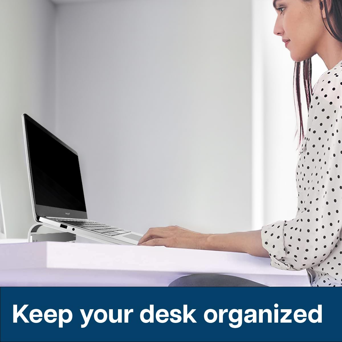 Universal Laptop Stand for 10-18 Inch Notebooks - Ventilated Aluminum Computer Holder Compatible with MacBook, ASUS, Acer & More - Perfect for Home Office, Gaming & Workstation Setup