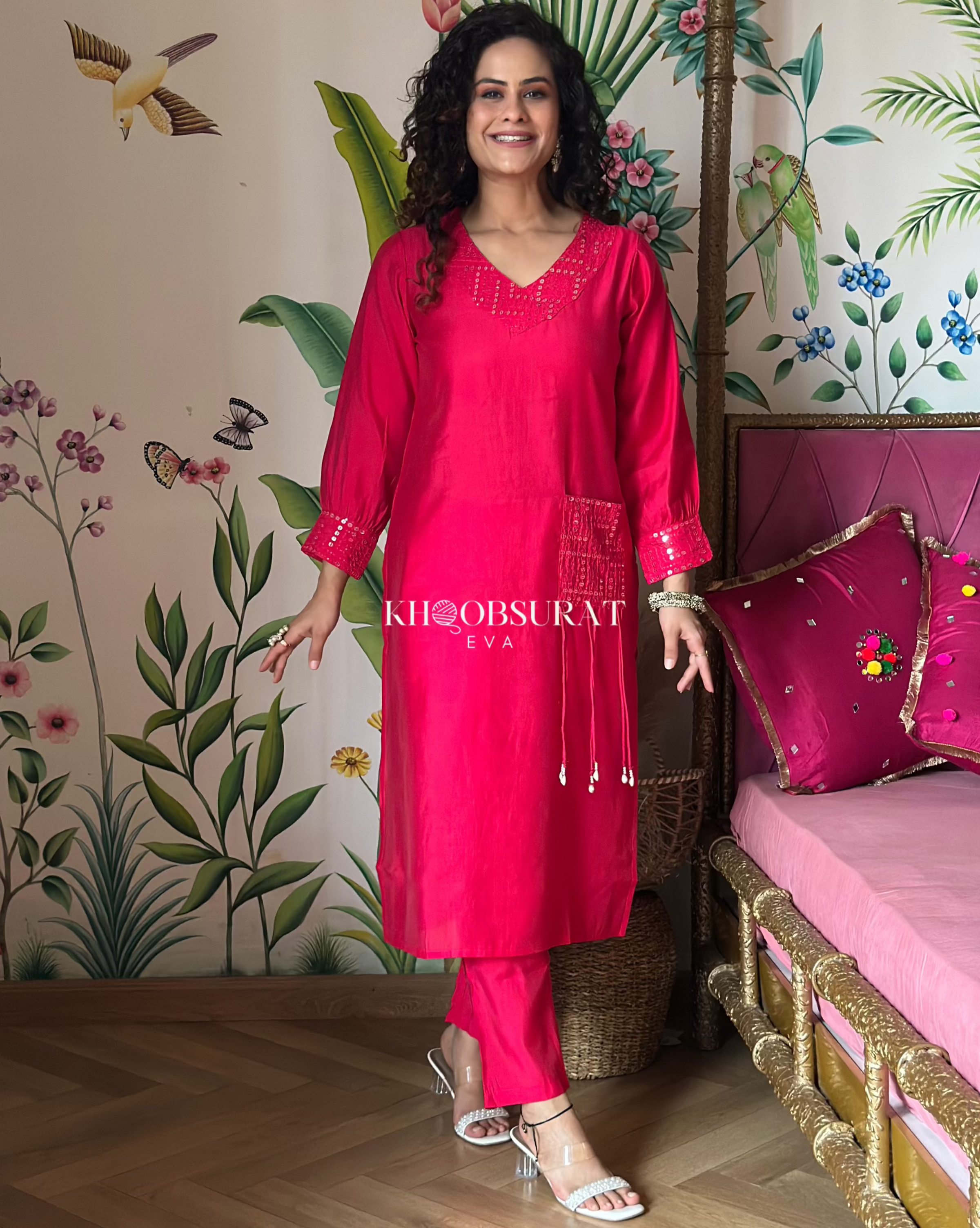 Stylish Pink Bollywood Kurta Set for Women - Traditional Indian Ethnic Wear for Festivals, Weddings & Parties