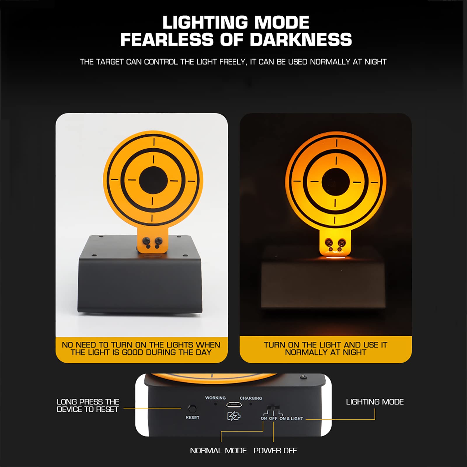 Wireless Tactical Auto Shooting Target with APP Training System - Light Mode & Multi Connection for Airsoft, Paintball, CS & Wargame Practice - Perfect for Indoor/Outdoor Shooting Range & Tactical Training