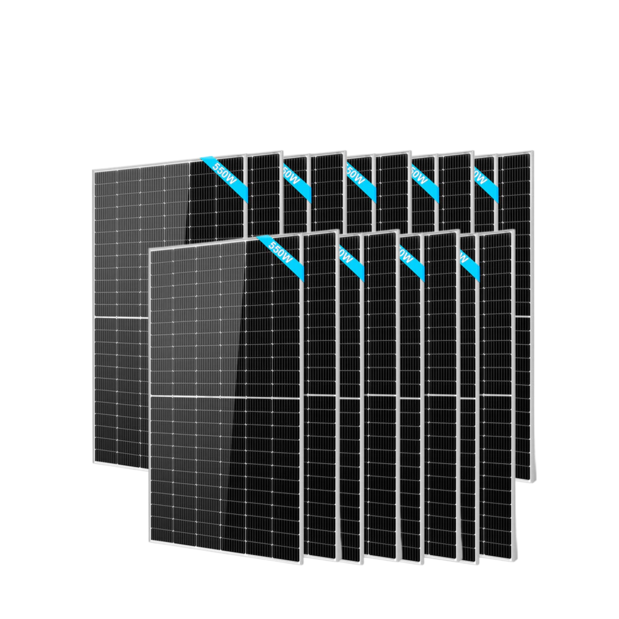 SunGoldPower 550W Monocrystalline PERC Solar Panel - High Efficiency 550 Watt Solar Module for Home, RV & Off-Grid Power | SG-550WM | Durable Weather-Resistant Design for Outdoor Energy Solutions
