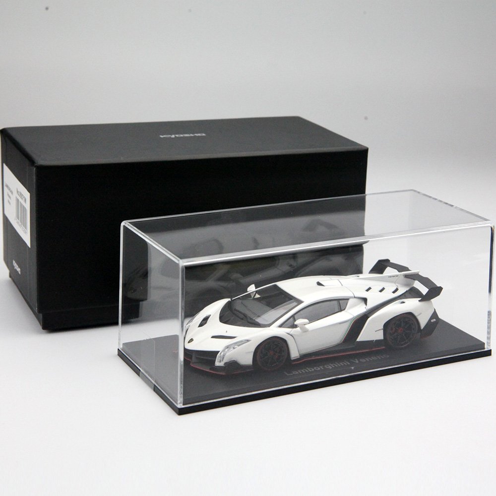 Kyosho 1:43 Scale Diecast Lamborghini Veneno Model Car - White Collectible for Display & Racing Enthusiasts | Perfect for Home Decor, Office Display & Car Collection Showcase