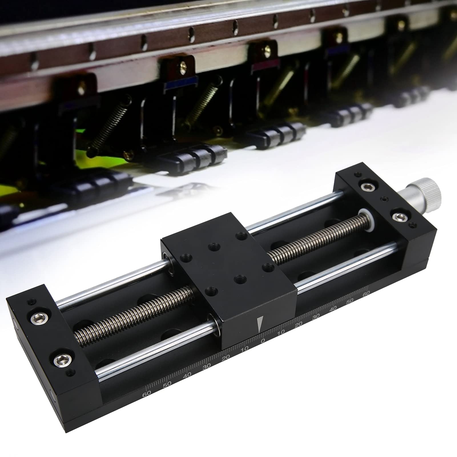 Precision Linear Sliding Table - Manual Friction-Resistant Micro-Adjustment Stage for Lab Equipment & Measuring Devices | Perfect for Microscopy, Laser Alignment & Industrial Measurement Applications