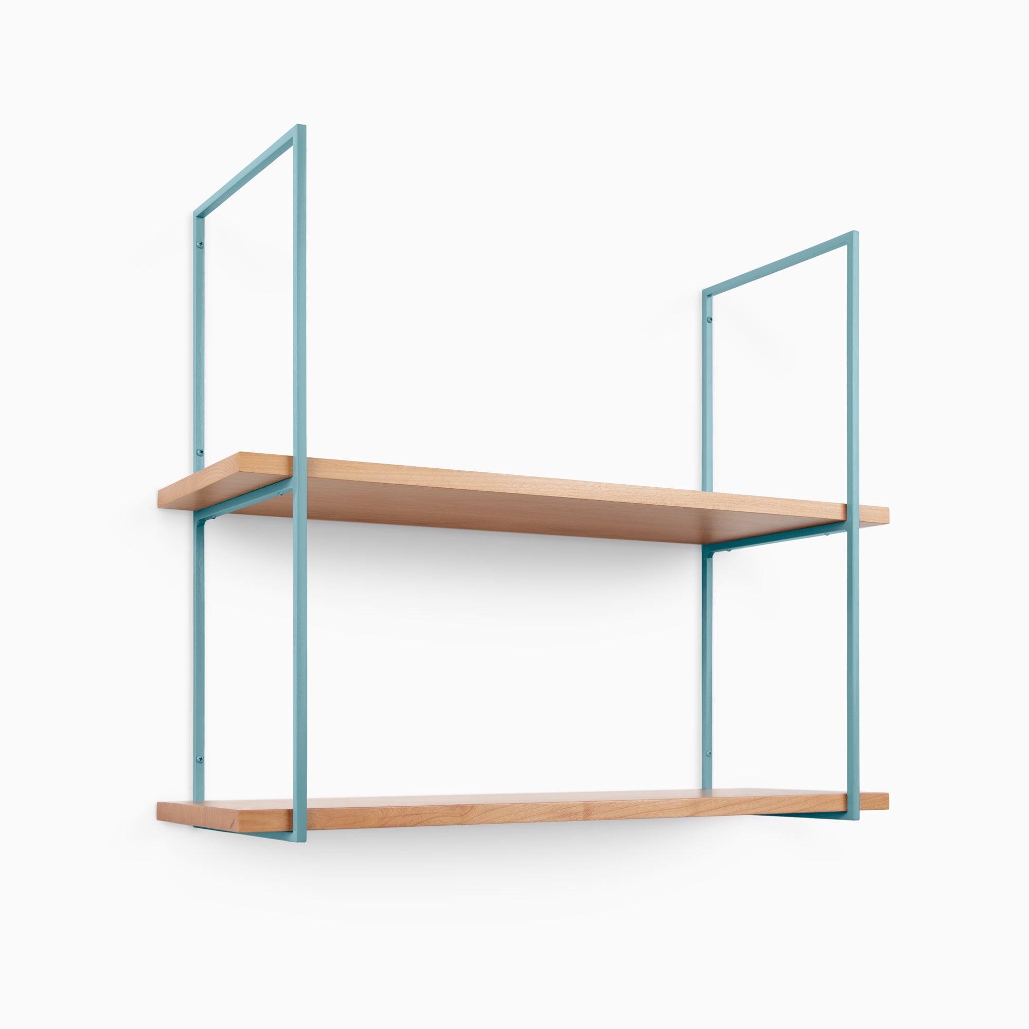 Lloyd Alder 2 Tier Wooden Shelf - Rustic Wall Mounted Storage Organizer for Bathroom, Kitchen & Living Room - Perfect for Displaying Decor, Plants & Essentials