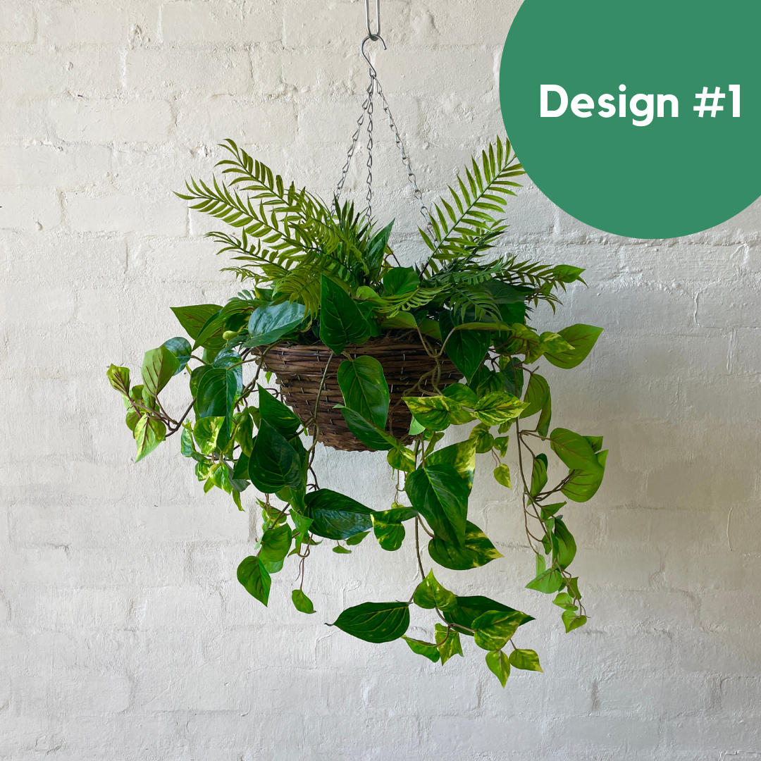 Large Outdoor Mixed Hanging Baskets - UV Protected for Patio, Garden & Porch Decor | Durable Weather-Resistant Planters