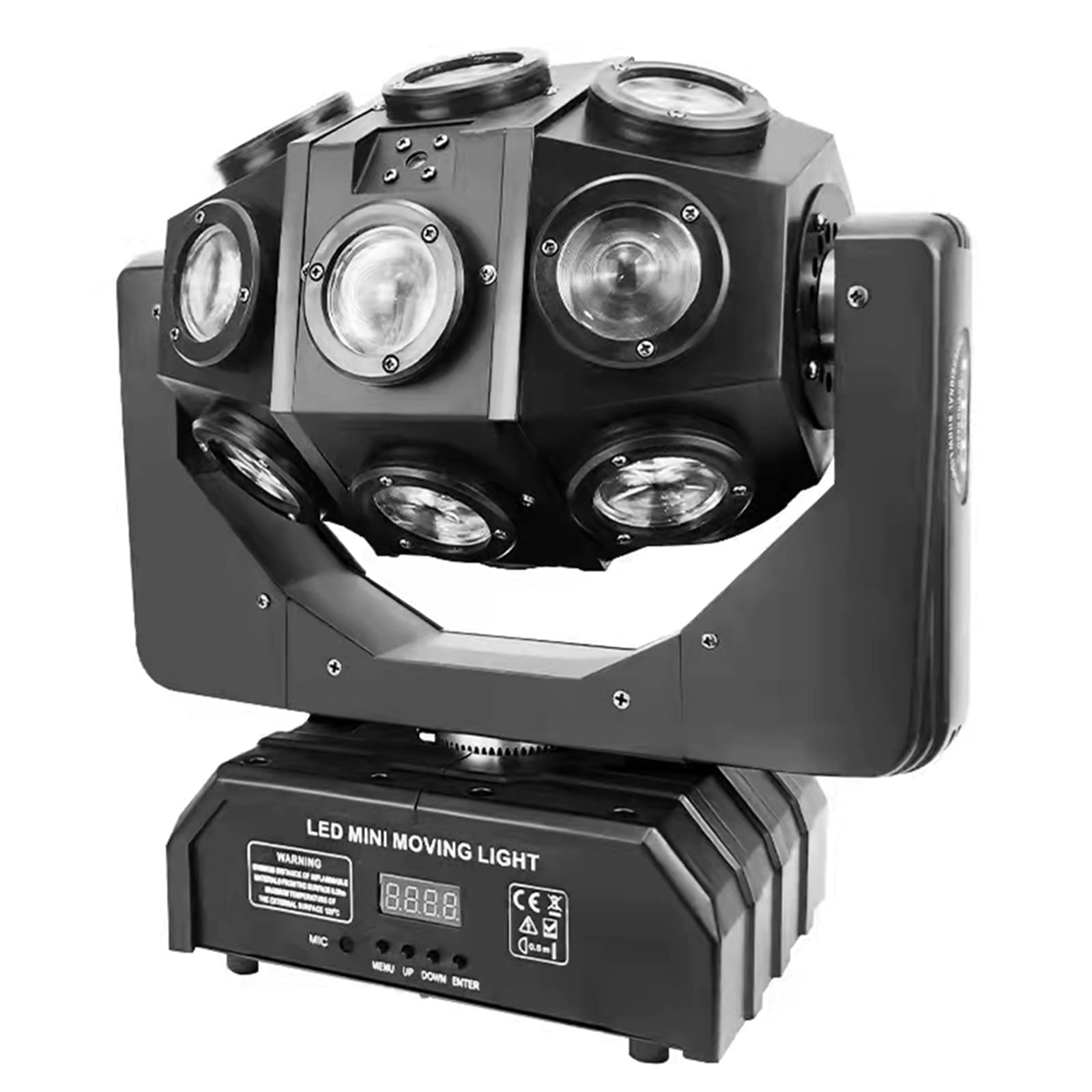 Professional 18-LED RGBW DMX512 DJ Stage Lighting - Sound Activated Rotating Beam & Uplighting for Events, Weddings, KTV, Disco Parties | Perfect for Clubs, Festivals & Nightlife Entertainment