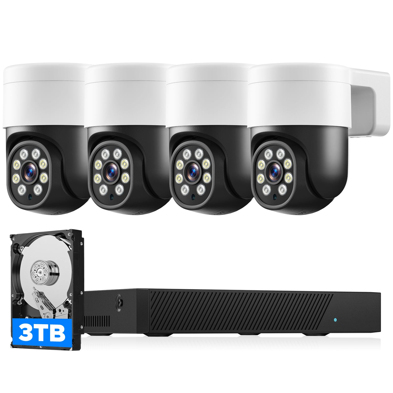 Campark SC45 4K PoE Security Camera System - 8MP Wired Outdoor IP Camera with Color Night Vision, Spotlight & Siren, Motion Tracking - Ideal for Home, Business & Property Surveillance