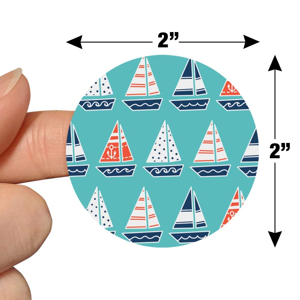 Cute Sailboat Pattern Planner Stickers - Scrapbooking, Bullet Journal, DIY Craft Decoration - Perfect for Calendars, Planners, and Scrapbooks