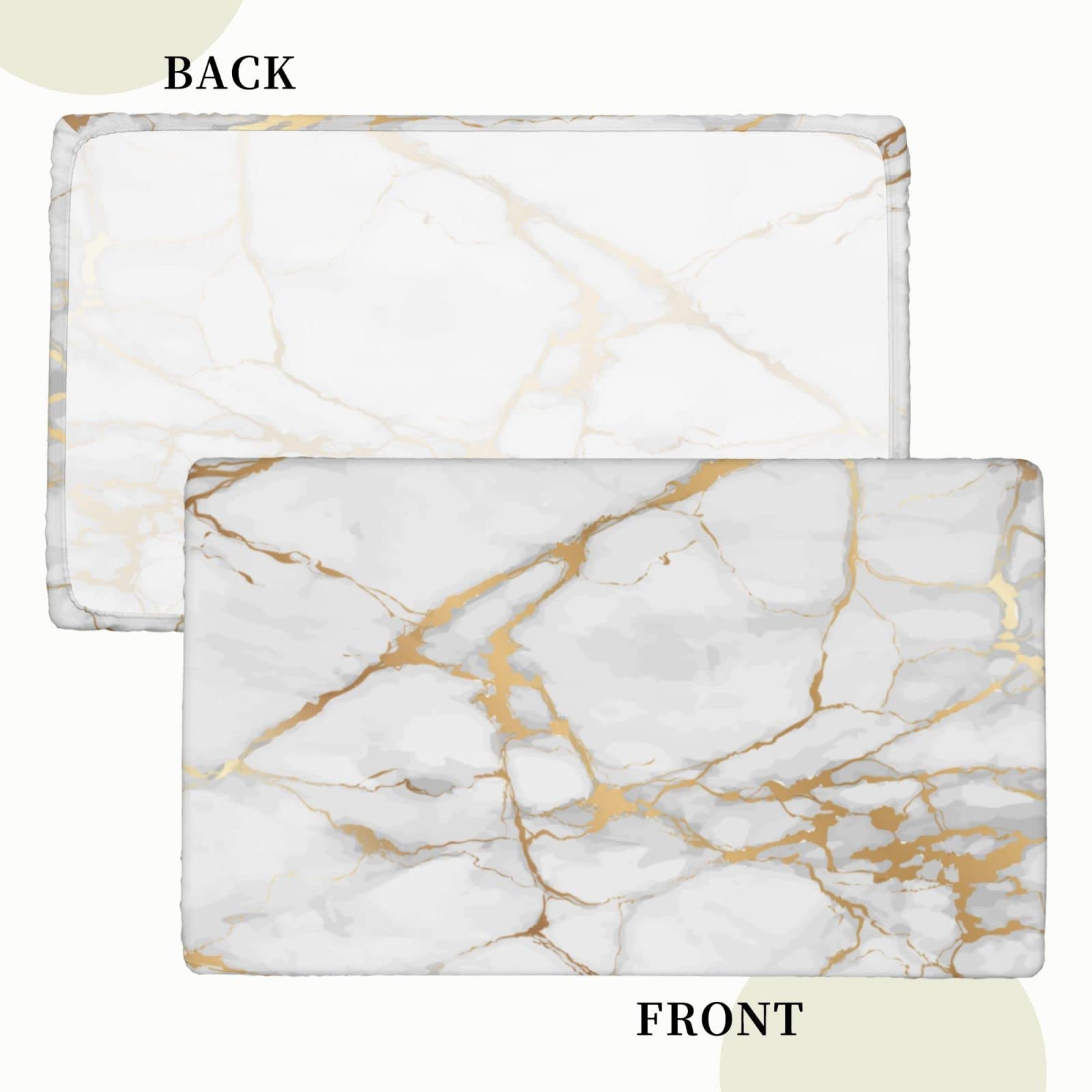 Premium White Marble Tablecloth - Elastic Fitted Table Cover for 4ft Rectangle Tables (30x48 Inch) - Waterproof & Wrinkle-Resistant for Indoor, Outdoor, Patio, Picnic & Party Decorations