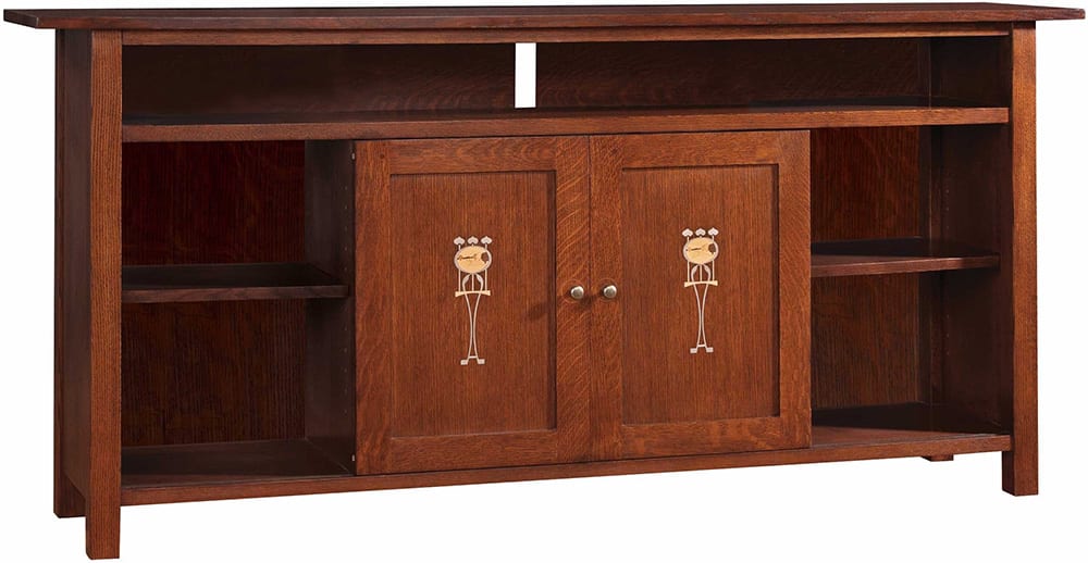 Harvey Ellis Modern TV Stand with Storage - Entertainment Center for Living Room, Bedroom & Home Theater - Solid Wood Media Console with Shelves & Cabinets for TV up to 65