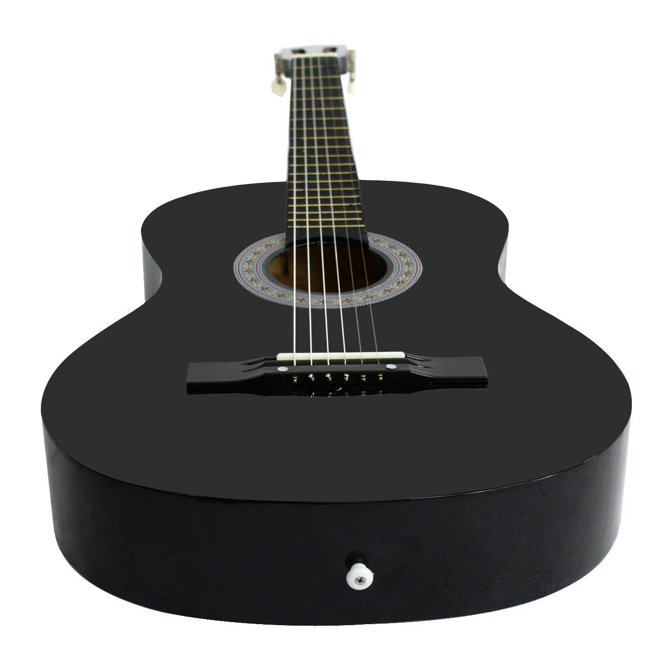 Smartxchoices 38 Inch Acoustic Guitar Bundle for Beginners - 6 String Right-Handed Guitar with Gig Bag, Strap, Pitch Pipe, Extra Strings & Picks - Ideal for Kids, Students, Youths & Adults (Black) | Perfect for Home Practice, Music Lessons & Outdoor Performances