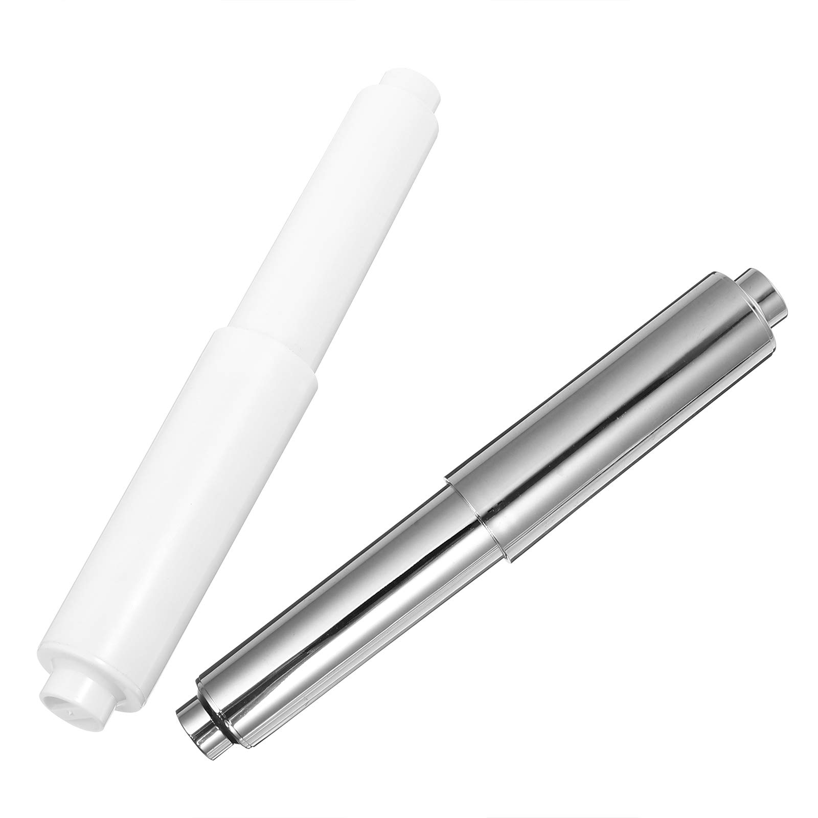 TEHAUX 3-Pack Spring Loaded Toilet Paper Holder Roller Replacement - Durable Plastic Bathroom Tissue Spindle for Home & Hotel Decor (Assorted Colors) - Perfect for Bathroom Organization & Space Saving Storage