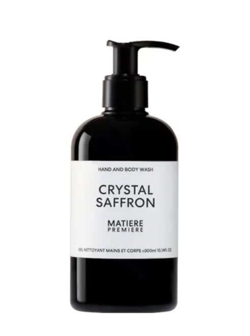 Matiere Premiere Crystal Saffron Hand & Body Cleanser - Luxurious Moisturizing Soap for Dry Skin | Perfect for Spa, Bath & Gift Sets (300ml)