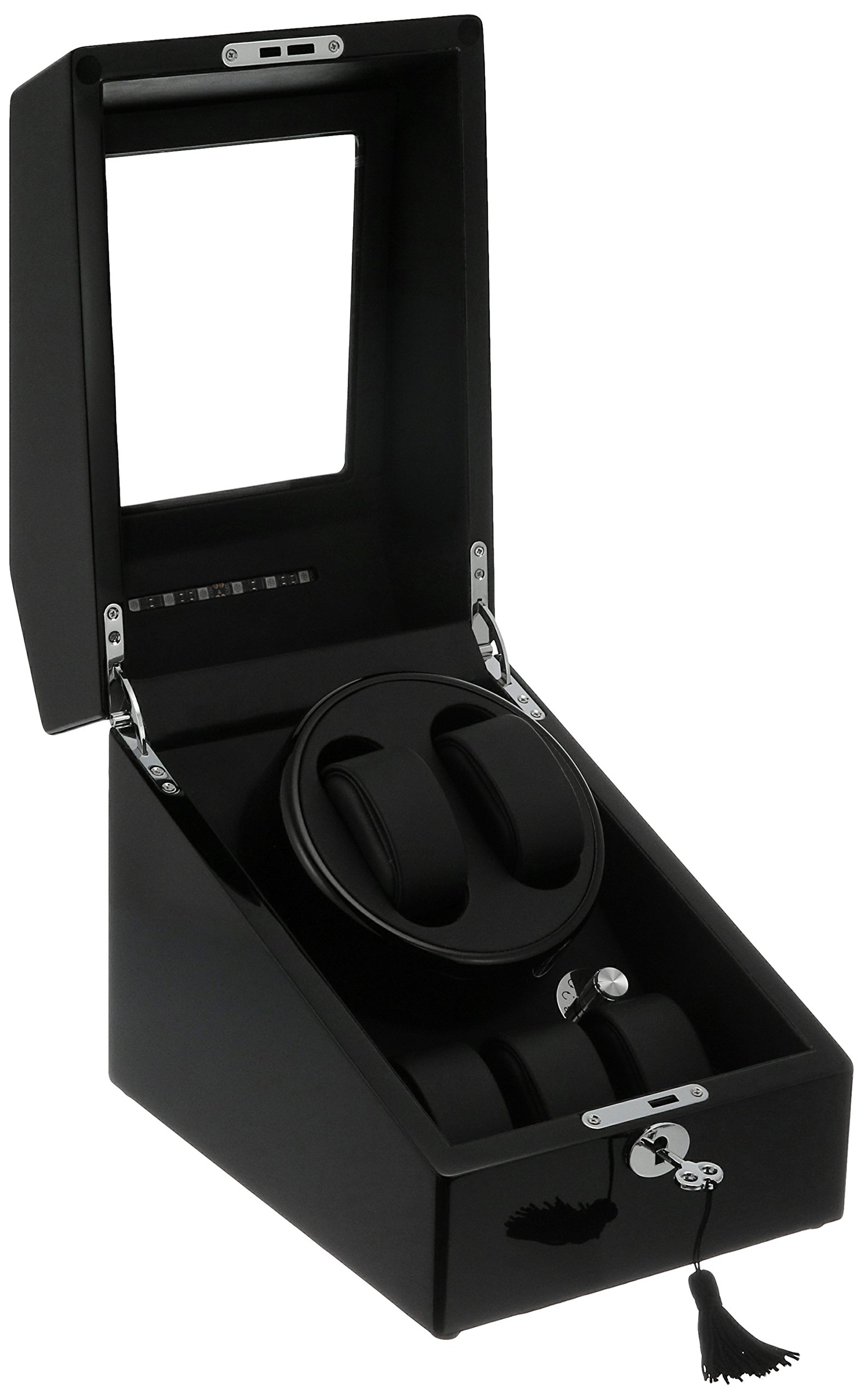 Diplomat 34-510 Phantom Wood Automatic Watch Winder - Premium Watch Storage Box for Automatic Watches | Perfect for Travel, Home, and Office Use