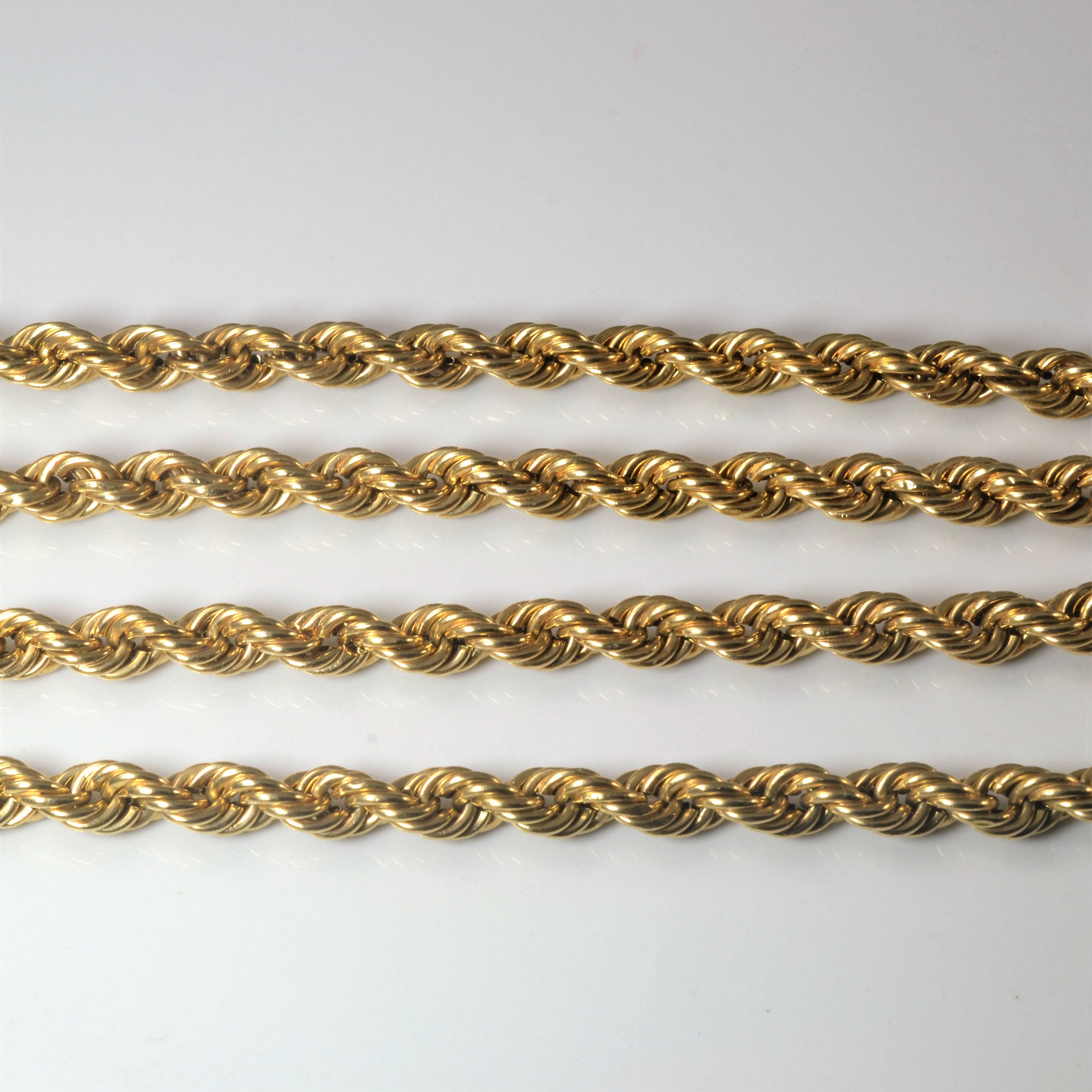 10K Yellow Gold Rope Chain Necklace for Men & Women - 32 Inch Length - Durable & Stylish Jewelry for Everyday Wear, Gifts & Special Occasions
