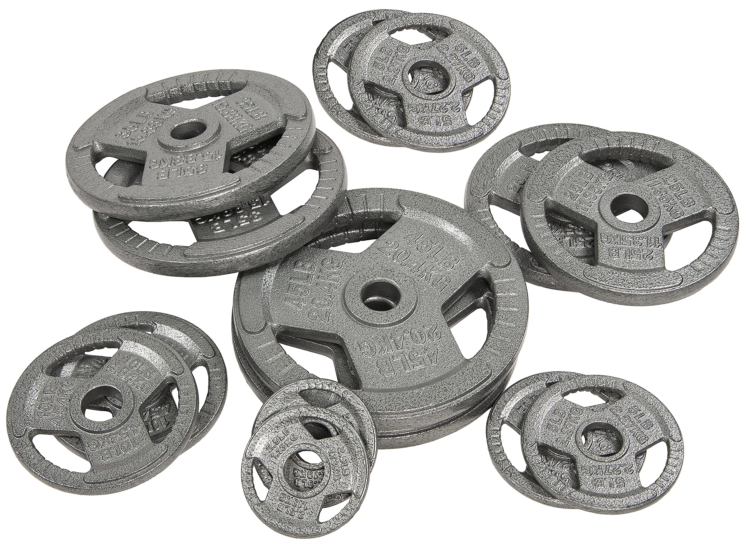 BalanceFrom 300-Pound Olympic Weight Set with 7FT Olympic Barbell & Cast Iron Plates - Perfect for Home Gym, Strength Training & CrossFit Workouts